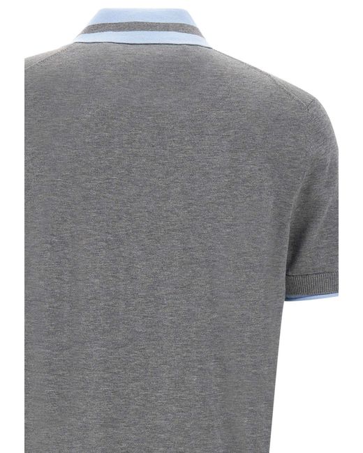Iceberg Gray Contrast Trim Polo Shirt for men
