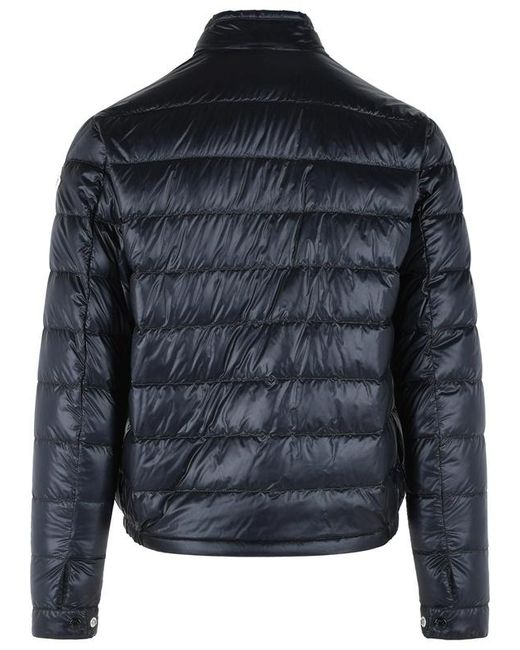 Moncler Blue Acorus Zip-Up Quilted Jacket for men