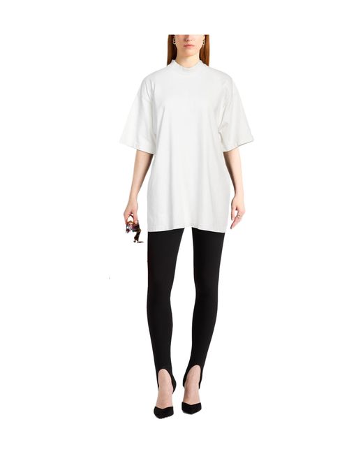 Balenciaga White Loose-Fit Crew Neck Short-Sleeve T-Shirt