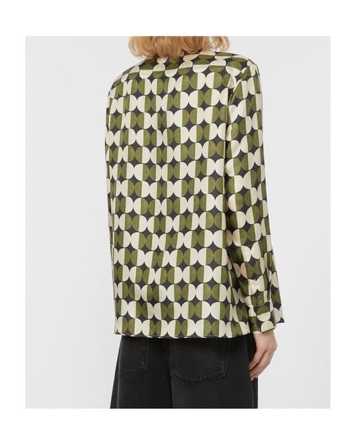Weekend by Maxmara Green Printed Twill Shirt
