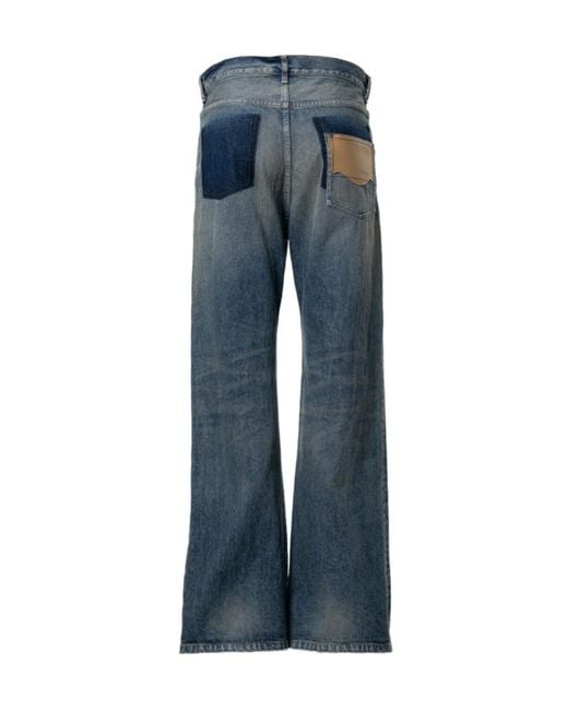 Maison Mihara Yasuhiro Blue Flared Denim Pants for men
