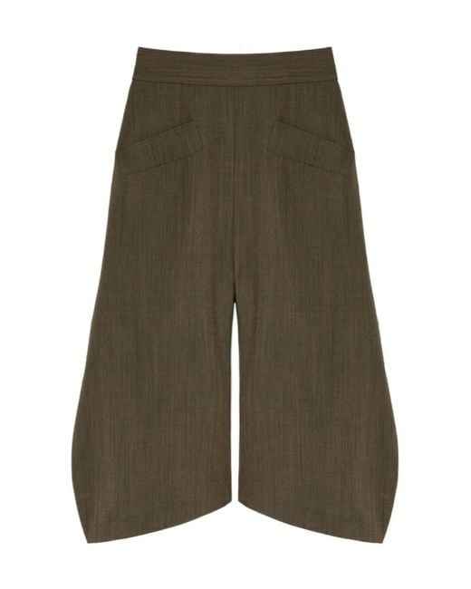 Ganni Green Capri Trousers