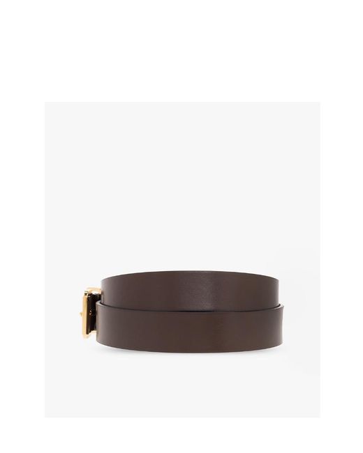 DSquared² White Logo Embossed Buckle Belt for men