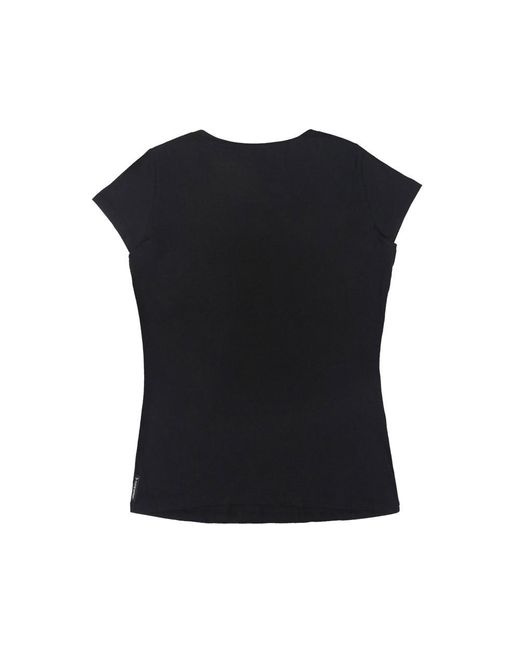 Armani Jeans Black Round Collar Printed T-Shirt