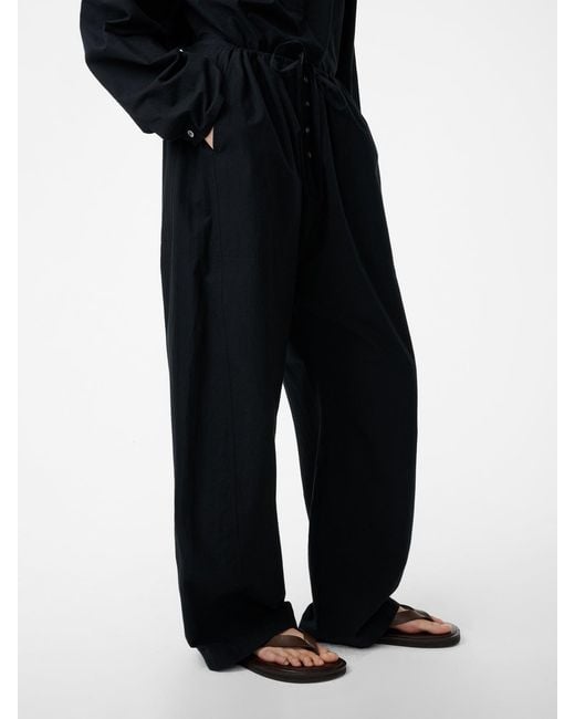 Studio Nicholson Black Drawstring Casual Pants