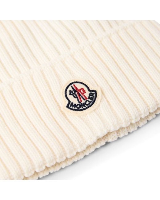 Moncler White Bobble Hat