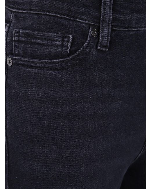 FRAME Blue High-Waisted Wide-Leg Jeans