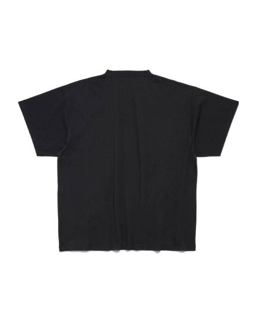 Balenciaga Black Graphic Print Oversized T-Shirt for men