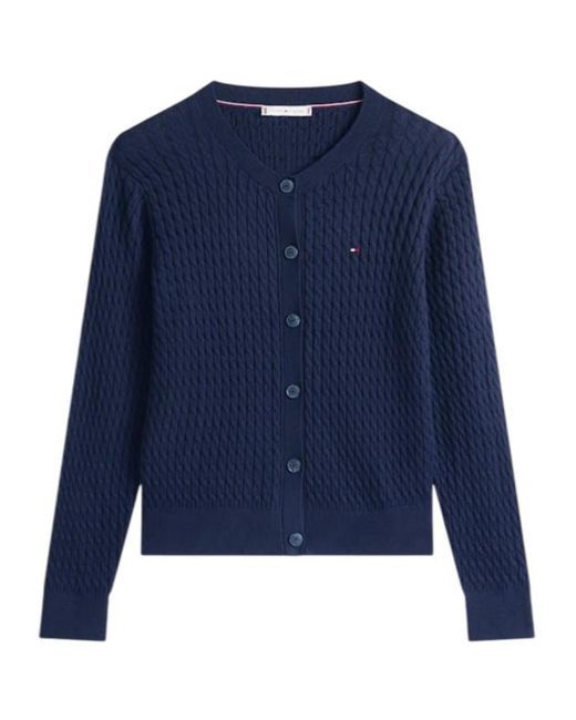 Tommy Hilfiger Blue Cable-Knit Cardigan