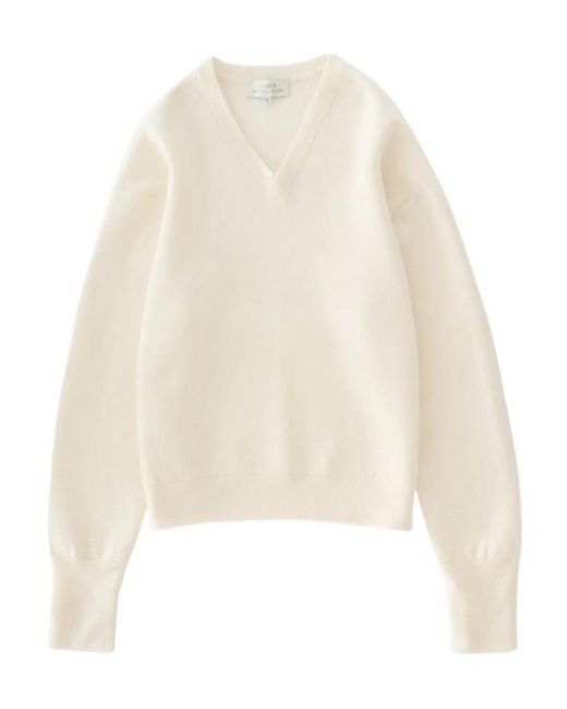 Studio Nicholson White Long-Sleeved Sweater for men