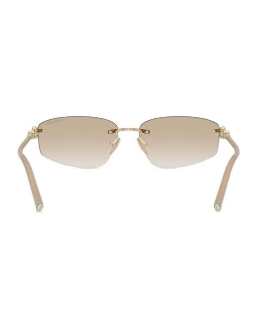 Tiffany & Co White Rectangle-Frame Sunglasses for men