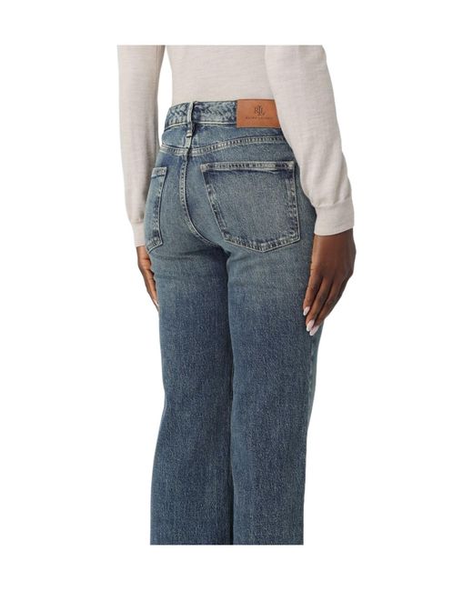 Ralph Lauren Blue High-Waist Flared Jeans