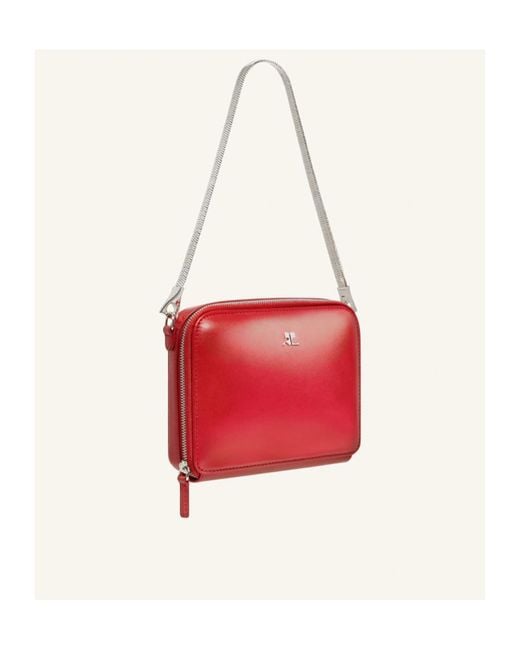 Courreges Red Courrèges Cloud Logo Plaque Chained Shoulder Bag