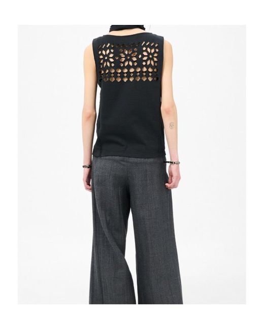 Our Legacy Black Fairisle Sleeveless Cut-Out Top