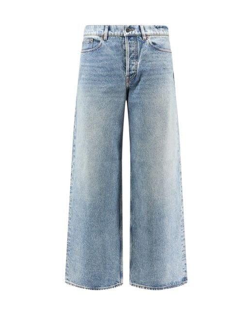 Golden Goose Deluxe Brand Blue Faded-Effect Wide-Leg Jeans for men