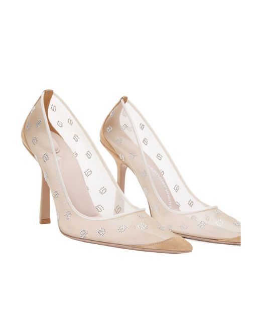 Alexander Wang White All-Over Motif Embellished Pumps