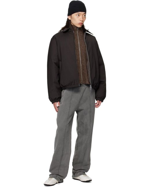 Our Legacy Black Churchill Stripe Membrane Wool for men