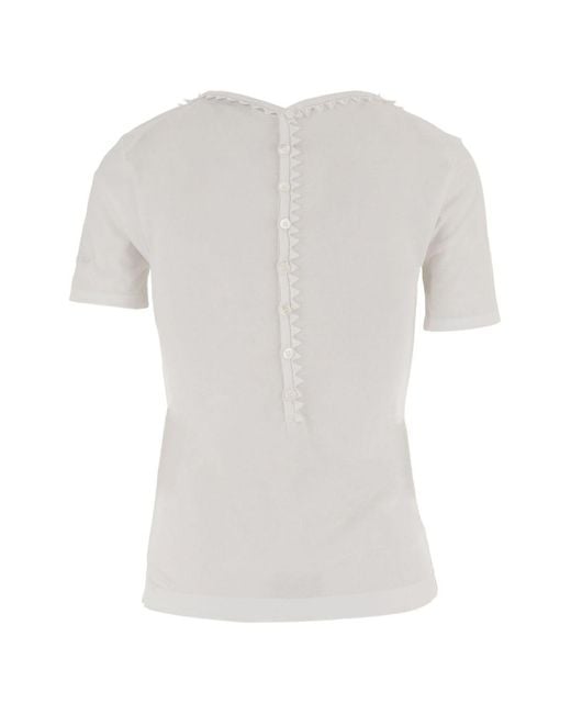 Jacquemus White Embellished Short-Sleeve Top