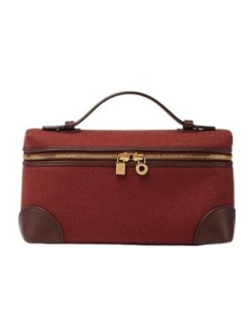 Loro Piana Red Extra Pocket L19 Handbag