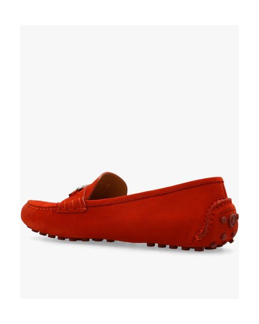Ferragamo Red Ferragamo Gancini-Plaque Slip-On Loafers