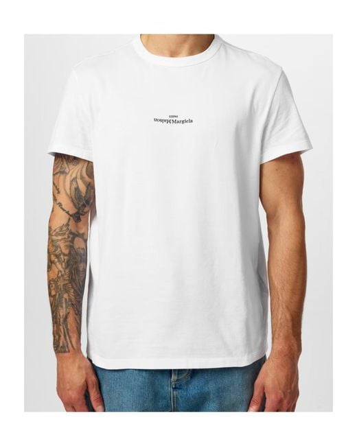 Maison Margiela White Logo T-Shirt for men