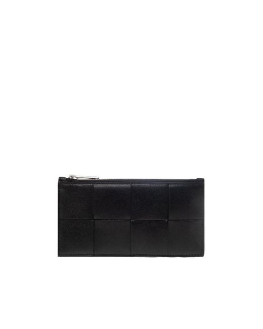 Bottega Veneta Brown Intrecciato Zipped Card Holder for men