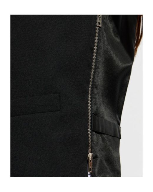Alexander Wang Black Zip-Up Tailored Vest