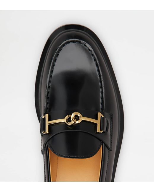Tod's Black Round-Toe Loafers