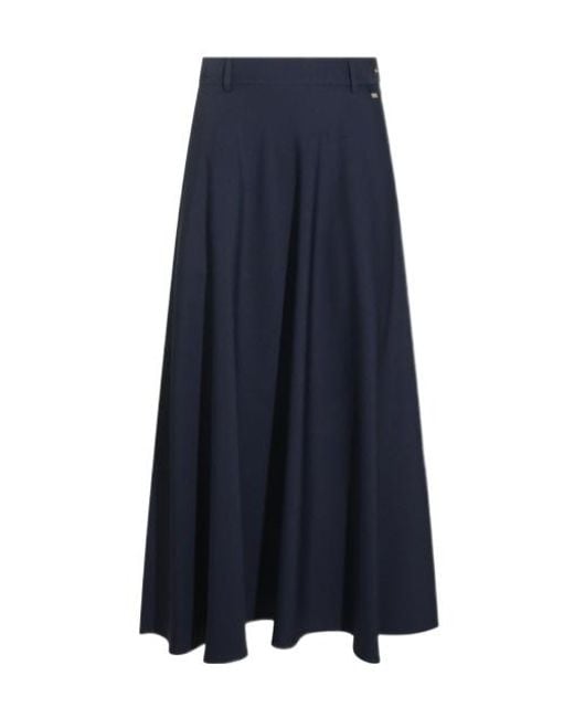 Herno Blue Pleated Skirt