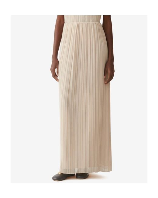 Fabiana Filippi White Pleated Skirt