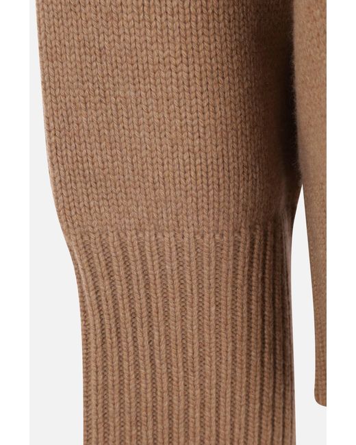 Chloé Brown Chloé High-Neck Loose-Fit Sweater