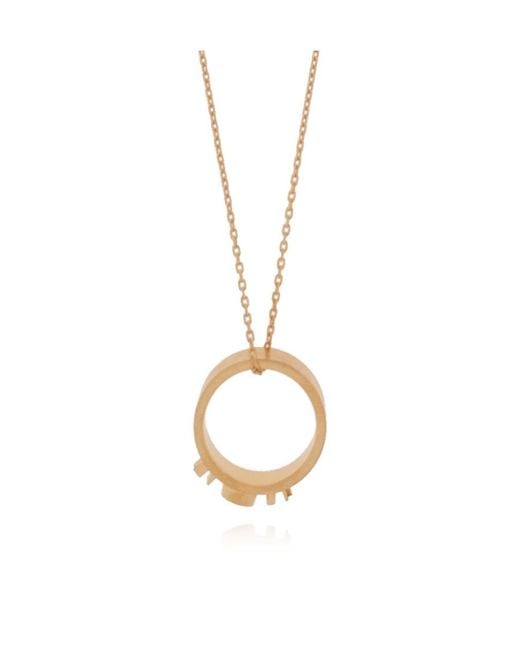 Maison Margiela White 11 Ring Rolo Chained Pendant Necklace for men