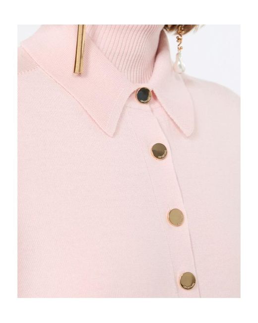 Max Mara Pink Sportmax Spxlirica Button-Up Knitted Cardigan