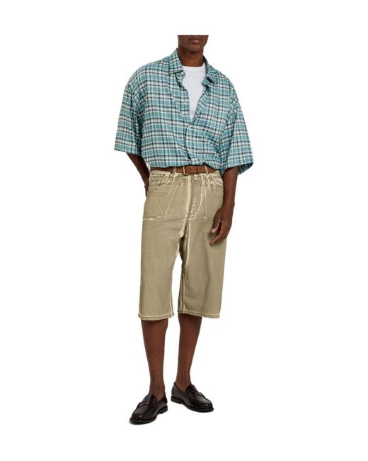 Acne Blue Checked Loose-Fitting Shirt for men