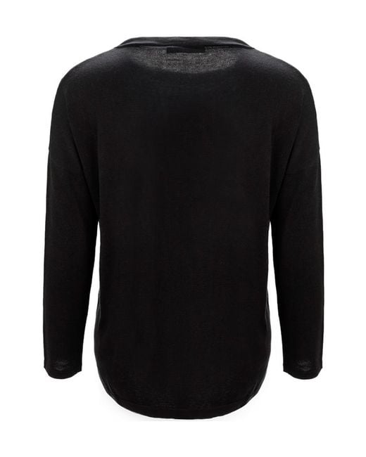 Weekend by Maxmara Black Round-Neck Long-Sleeved Pullover