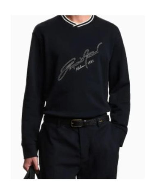 Emporio Armani Blue Long-Sleeved Sweatshirt for men