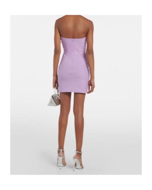 Nensi Dojaka Purple Cutout Minidress