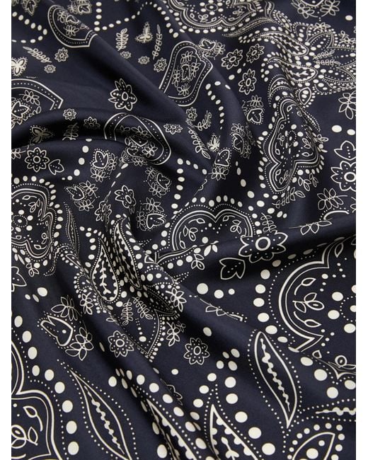 Weekend by Maxmara Black Square Silk Scarf