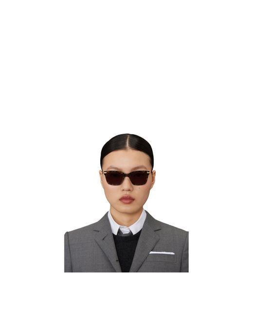 Thom Browne White Eyewear Square Frame Sunglasses for men