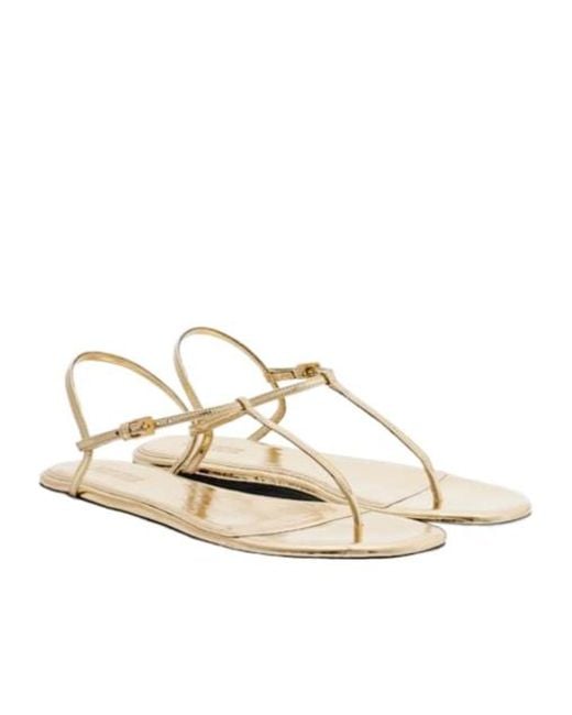 Paris Texas White Montecarlo Metallic Leather Thong Sandals