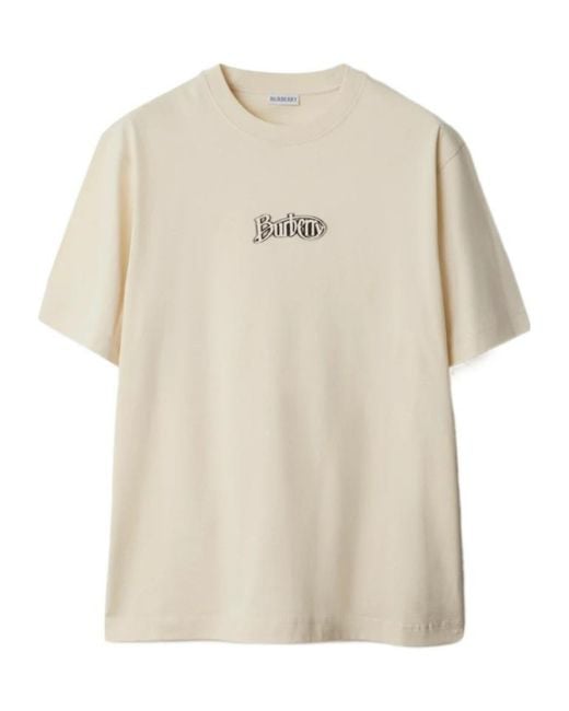 Burberry Natural Logo Printed Crewneck T-Shirt for men