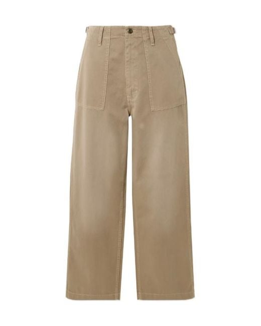 Re/done Natural The Trooper Cotton Wide-Leg Pants