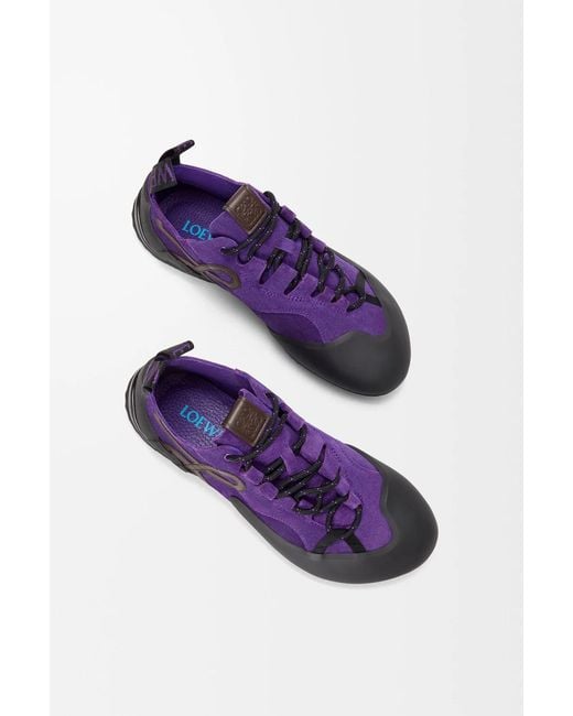 Loewe Purple Grip Lace-Up Sneakers