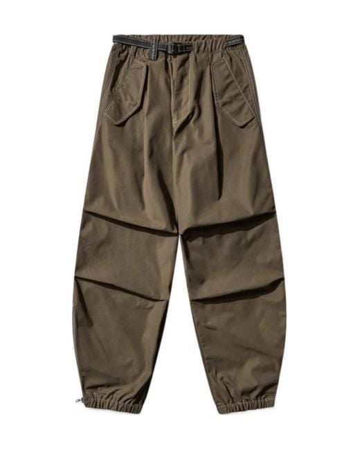 And Wander Green Side-Zip Hem Pants for men
