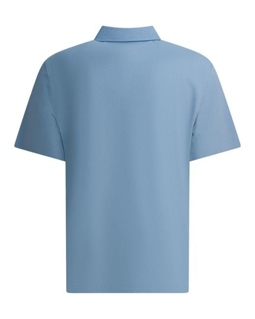 Brunello Cucinelli Blue Cotton Short-Sleeved Polo Shirt for men