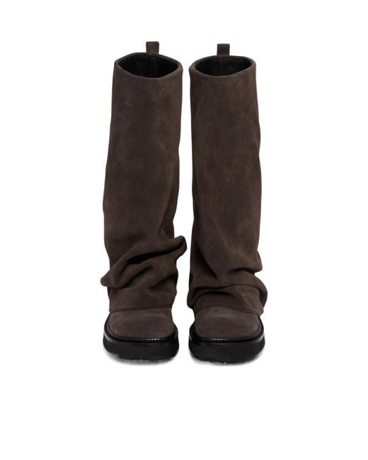The Attico Black Round-Toe Ankle Boots