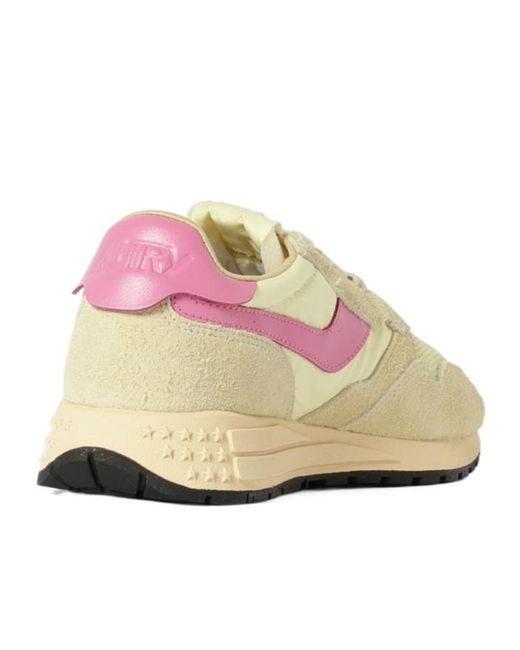 Autry Pink Reelwind Low-Top Sneakers