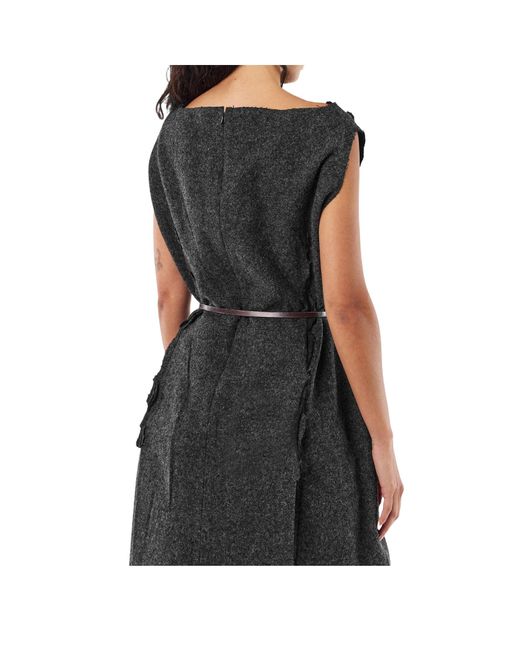 Prada Black Sleeveless Wool Dress