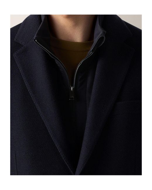 Zegna Blue Flap-Pocket Blazer for men