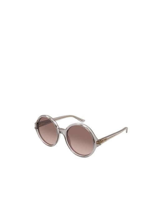 Chloé Pink Chloé Eyewear Round Frame Sunglasses